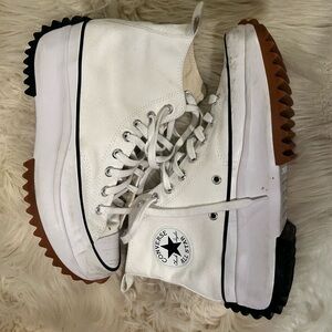 Converse White High-Top Sneakers with Chunky Sole